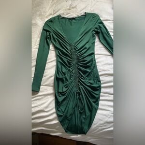 Slinky forest green dress
